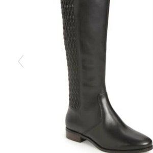 Cole Haan Elverton Knee High Boot Black Leather
